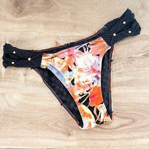 Women's Victoria's Secret Orange Nautical Tropical Knotted Braided Bikini Bottom